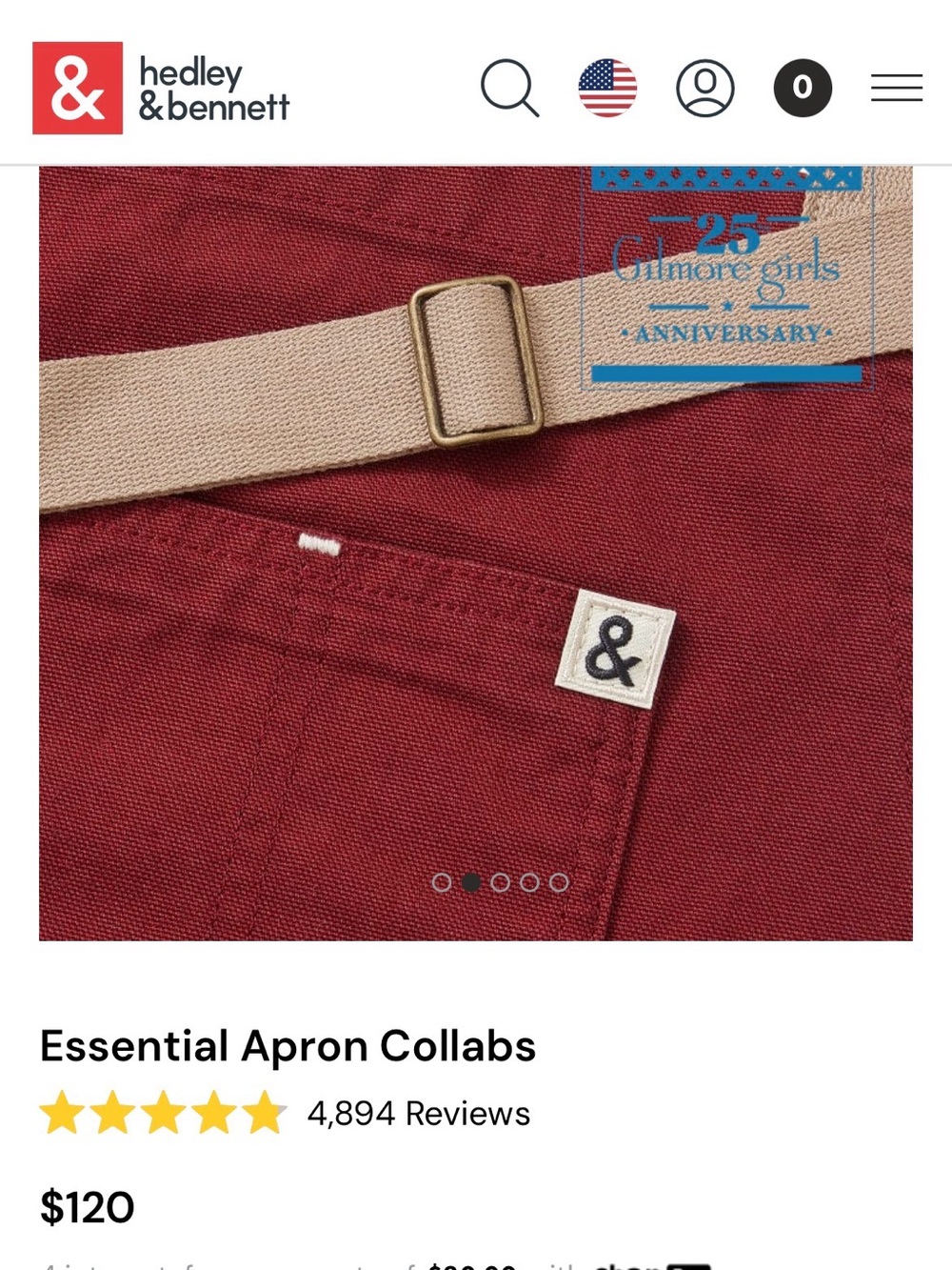 Hedley & Bennett Gilmore Girls Essential Apron - Picture 3 of 10